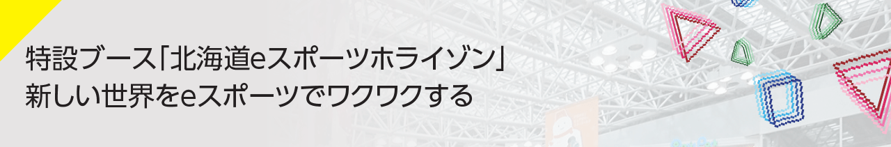 特設ブース「eスポーツクロス北海道」e SPORTS-X 2020年 新しい世界をeスポーツでワクワクする。